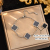 Wholesale Women's Simple Gold Plated Copper Microinlaid Leaf And Flower Bracelet Jewelry