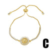 Wholesale Women's Simple Goldplated Copper Heart Shape Pendant Bracelet