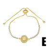 Wholesale Women's Simple Goldplated Copper Heart Shape Pendant Bracelet
