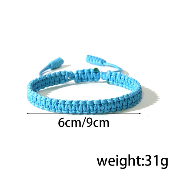 Wholesale Women's Simple Handwoven Geometric Style Waterproof Adjustable Surfer Bracelet