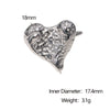 Wholesale Women's Simple Heart Shape Stainless Steel Electroplated Ring Hand Jewelry