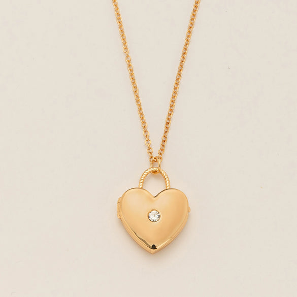 Wholesale Women's Simple Heartshaped Copper Necklace With Microinlaid Zircon And Electroplating