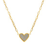 Wholesale Women's Simple Heartshaped 14K Goldplated Gold Inlaid Titanium Steel Necklace Jewelry