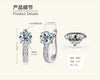 Wholesale Women's Simple Highend Moissanite Earrings Sterling Silver Microinlaid Ushape Geometric Electroplated