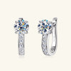 Wholesale Women's Simple Highend Moissanite Earrings Sterling Silver Microinlaid Ushape Geometric Electroplated