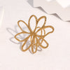 Wholesale Women's Simple Hollow Flower Electroplated Stainless Steel Ring Hand Jewelry