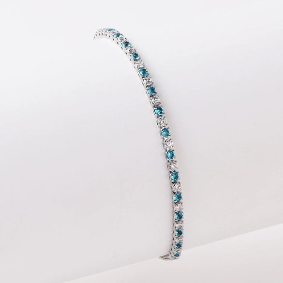 Wholesale Women's Simple Inlaid Zircon Copper Bracelet