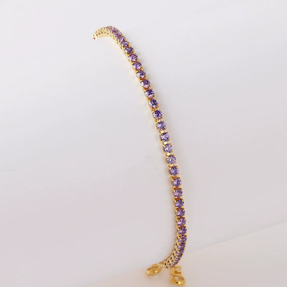 Wholesale Women's Simple Inlaid Zircon Copper Bracelet