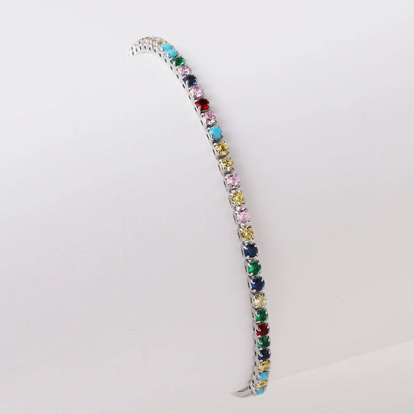 Wholesale Women's Simple Inlaid Zircon Copper Bracelet