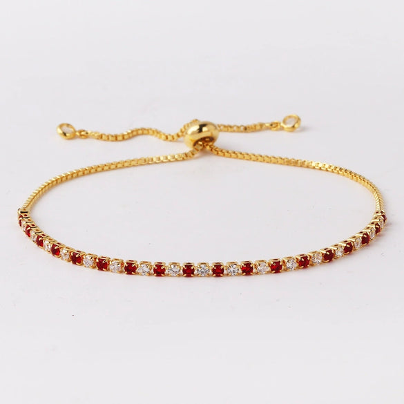 Wholesale Women's Simple Inlaid Zircon Copper Bracelet