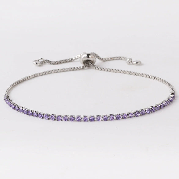 Wholesale Women's Simple Inlaid Zircon Copper Bracelet