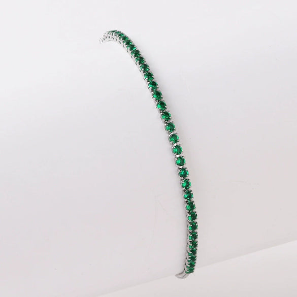 Wholesale Women's Simple Inlaid Zircon Copper Bracelet