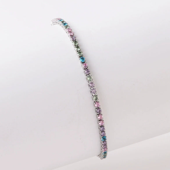 Wholesale Women's Simple Inlaid Zircon Copper Bracelet