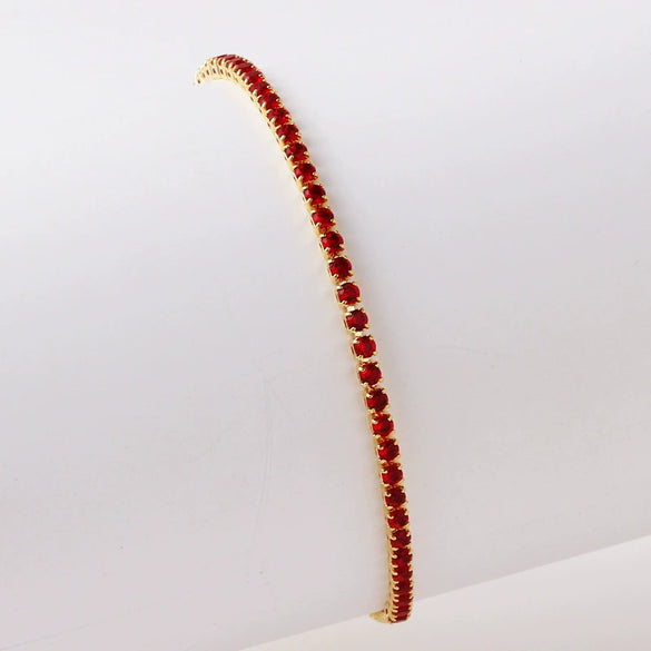 Wholesale Women's Simple Inlaid Zircon Copper Bracelet