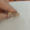 Wholesale Women's Simple Letter Zircon Copper Electroplated Ring Jewelry