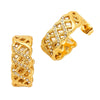 Wholesale Women's Simple Light Luxury Geometric Titanium Steel Zirconia Stud Earrings