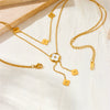 Wholesale Women's Simple Light Luxury Ins Style Doublelayer Clavicle Chain In Titanium Steel With Geometric Pattern