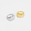 Wholesale Women's Simple Light Luxury Joker Ring Copper Electroplated Platinum 18K Gold Geometric Style