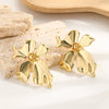 Wholesale Women's Simple Light Luxury Niche Knotted Metal Geometric Earrings With Electroplating