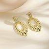 Wholesale Women's Simple Light Luxury Niche Knotted Metal Geometric Earrings With Electroplating