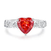 Wholesale Women's Simple Light Luxury Ring 925 Sterling Silver Heart Shape Set With Diamonds