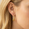 Wholesale Women's Simple Long Strip Water Drop Geometric Earrings Made Of Stainless Steel And 925 Silver With Electroplating