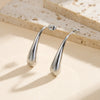Wholesale Women's Simple Long Strip Water Drop Geometric Earrings Made Of Stainless Steel And 925 Silver With Electroplating