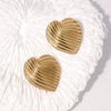 Wholesale Women's Simple Loveshaped Electroplated Stainless Steel Earrings