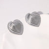 Wholesale Women's Simple Loveshaped Electroplated Stainless Steel Earrings