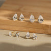 Wholesale Women's Simple Minimalist Geometric S925 Sterling Silver Electroplated Earrings With 8A Super Flash Zircon