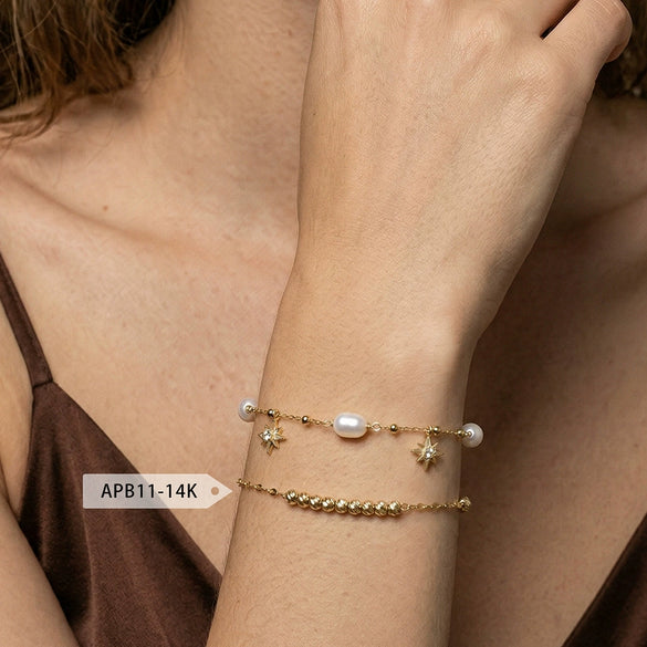Wholesale Women's Simple Minimalist Geometric 925 Silver Electroplated Bracelet Jewelry