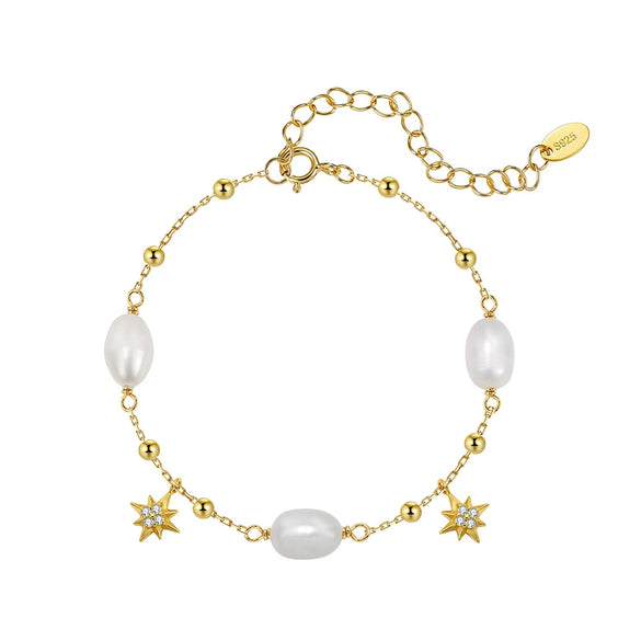 Wholesale Women's Simple Minimalist Geometric 925 Silver Electroplated Bracelet Jewelry