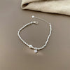 Wholesale Women's Simple Minimalist Handmade Imitation Pearl Starfish Shell Bracelet Jewelry