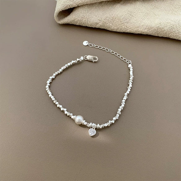 Wholesale Women's Simple Minimalist Handmade Imitation Pearl Starfish Shell Bracelet Jewelry