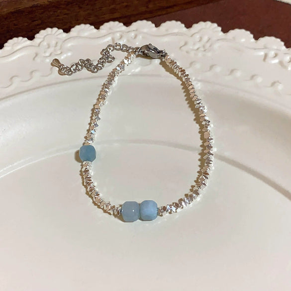 Wholesale Women's Simple Minimalist Handmade Imitation Pearl Starfish Shell Bracelet Jewelry
