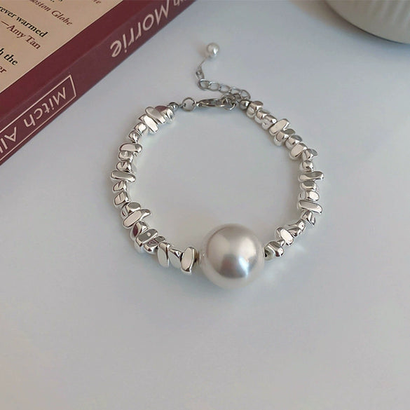 Wholesale Women's Simple Minimalist Handmade Imitation Pearl Starfish Shell Bracelet Jewelry