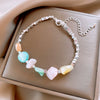 Wholesale Women's Simple Minimalist Handmade Imitation Pearl Starfish Shell Bracelet Jewelry