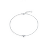 Wholesale Women's Simple Minimalist Luxury 925 Sterling Silver Heart Cross Chain Bracelet