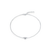Wholesale Women's Simple Minimalist Luxury 925 Sterling Silver Heart Cross Chain Bracelet