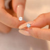 Wholesale Women's Simple Modern Geometric S925 Sterling Silver Zircon Earrings