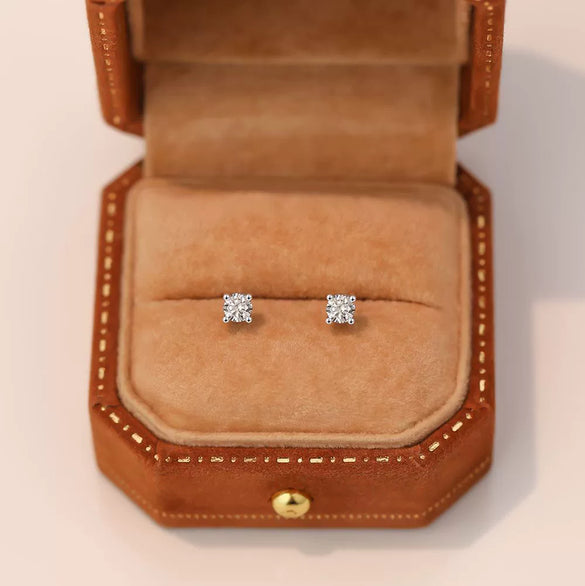 Wholesale Women's Simple Modern Geometric 925 Sterling Silver Diamond Zircon Moissanite Earrings