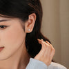 Wholesale Women's Simple Modern Geometric 925 Sterling Silver Diamond Zircon Moissanite Earrings