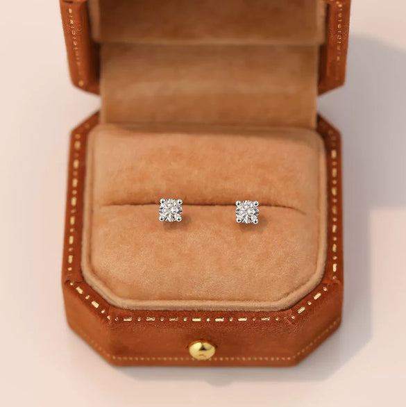 Wholesale Women's Simple Modern Geometric 925 Sterling Silver Diamond Zircon Moissanite Earrings