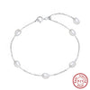 Wholesale Women's Simple Natural Cloud Holding S925 Sterling Silver Bracelet With Freshwater Pearl And Electroplating