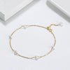 Wholesale Women's Simple Natural Cloud Holding S925 Sterling Silver Bracelet With Freshwater Pearl And Electroplating