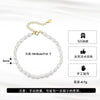 Wholesale Women's Simple Natural Eggshaped S925 Sterling Silver Freshwater Pearl Jewelry Bracelet With Electroplating