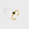 Wholesale Women's Simple Natural Geometric Stainless Steel Real Gold Plated Ring Jewelry