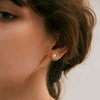 Wholesale Women's Simple Natural Geometric 925 Sterling Silver Fresh Water Pearl Mobius Earrings With Electroplating