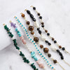 Wholesale Women's Simple Natural Silver Beaded Bracelet With Irregular Natural Turquoise Opal Amethyst And Shell Pearl Electroplated