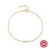 Wholesale Women's Simple Natural Style S925 Sterling Silver All Match Pearl Bracelet With Geometric Design And Electroplating Treatment